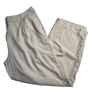 Old Navy Women Pants Linen Blend XL Wide Leg High‎ Rise Office Business Mature